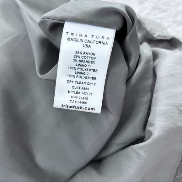 Trina Turk Full Midi Skirt Moody Floral Size 4 Fall Autumn Cocktail Party - Picture 4 of 14